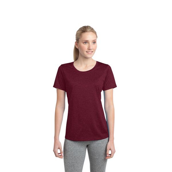 Sport-Tek® Heather Contender™ Ladies' Scoop Neck Performance Tee