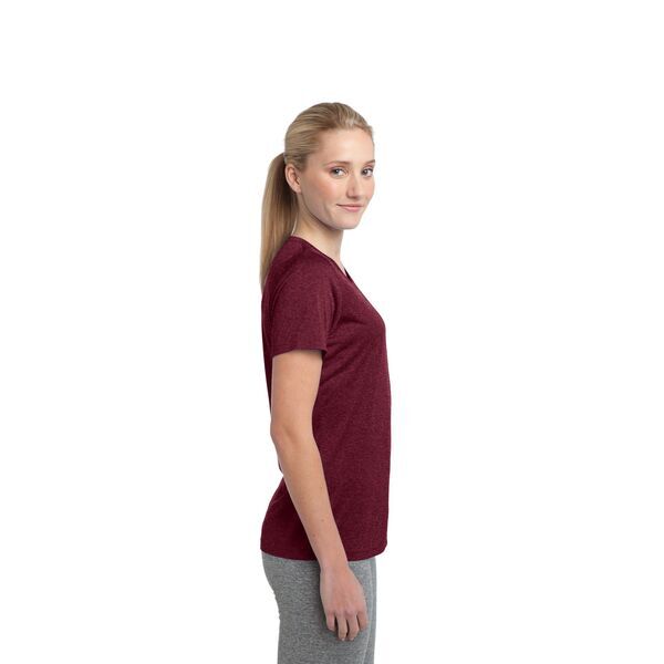 Sport-Tek® Heather Contender™ Ladies' Scoop Neck Performance Tee