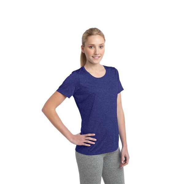 Sport-Tek® Heather Contender™ Ladies' Scoop Neck Performance Tee