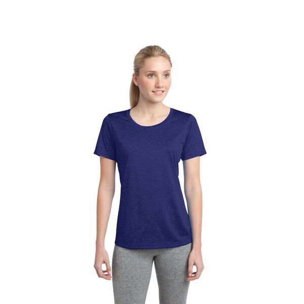 Sport-Tek® Heather Contender™ Ladies' Scoop Neck Performance Tee