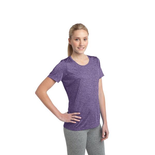 Sport-Tek® Heather Contender™ Ladies' Scoop Neck Performance Tee