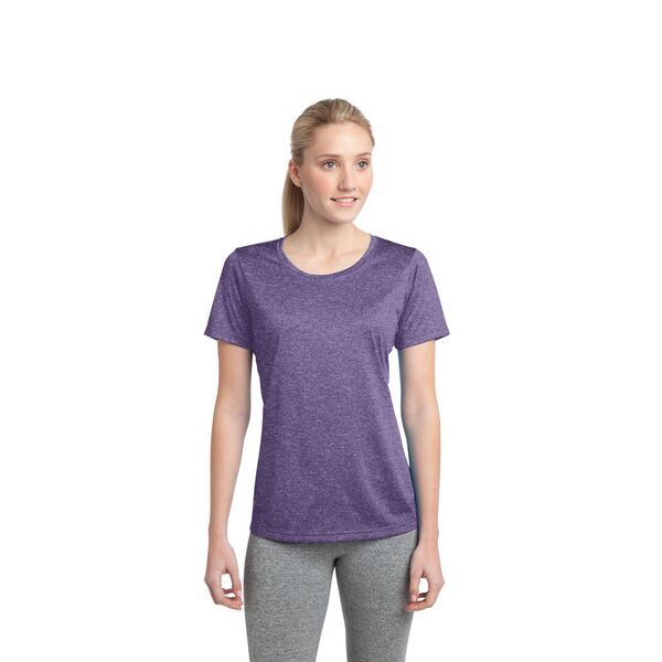 Sport-Tek® Heather Contender™ Ladies' Scoop Neck Performance Tee