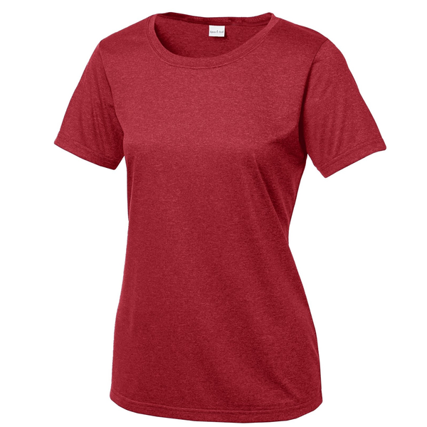 Sport-Tek® Heather Contender™ Ladies' Scoop Neck Performance Tee