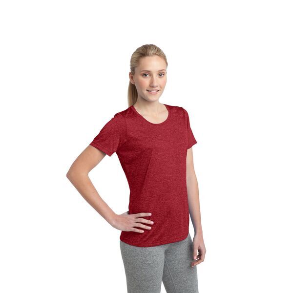 Sport-Tek® Heather Contender™ Ladies' Scoop Neck Performance Tee