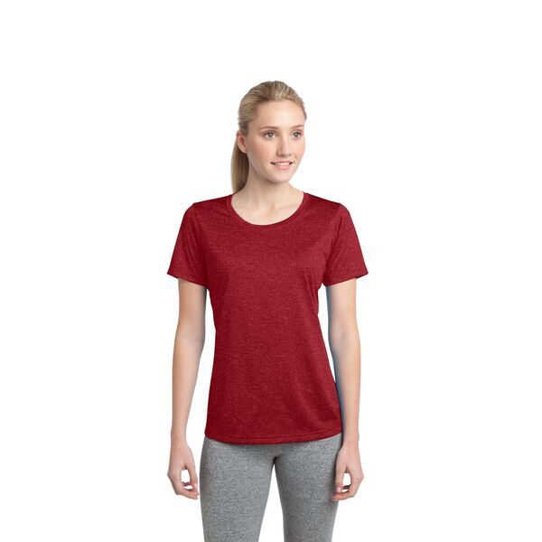 Sport-Tek® Heather Contender™ Ladies' Scoop Neck Performance Tee