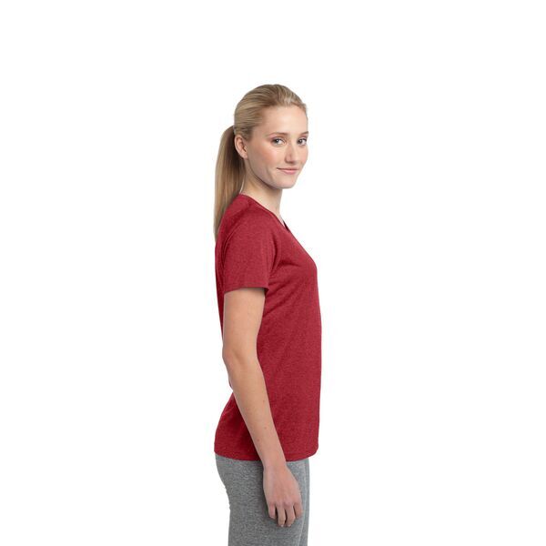 Sport-Tek® Heather Contender™ Ladies' Scoop Neck Performance Tee