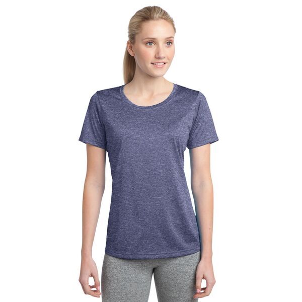 Sport-Tek® Heather Contender™ Ladies' Scoop Neck Performance Tee