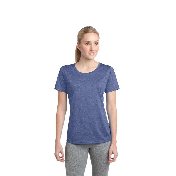Sport-Tek® Heather Contender™ Ladies' Scoop Neck Performance Tee