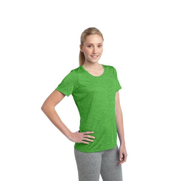Sport-Tek® Heather Contender™ Ladies' Scoop Neck Performance Tee