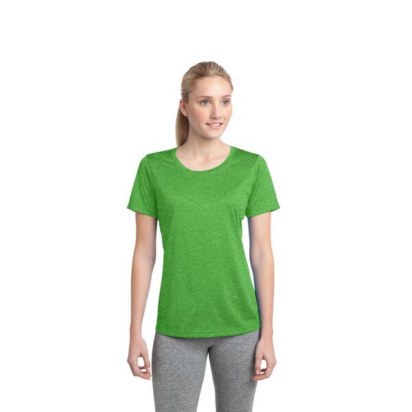Sport-Tek® Heather Contender™ Ladies' Scoop Neck Performance Tee