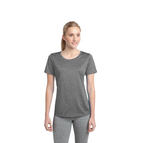 Sport-Tek® Heather Contender™ Ladies' Scoop Neck Performance Tee