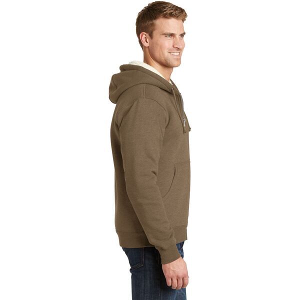 CornerStone® Heavyweight Sherpa-Lined Hooded Men's Fleece Jacket
