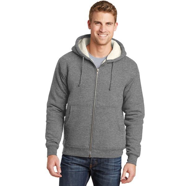CornerStone® Heavyweight Sherpa-Lined Hooded Men's Fleece Jacket