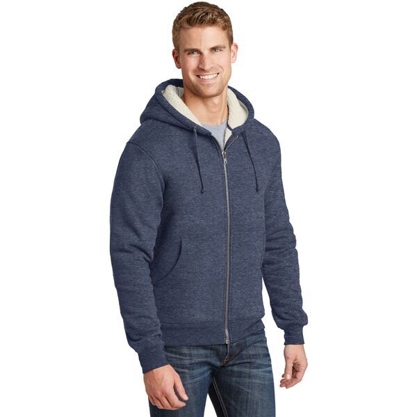 CornerStone® Heavyweight Sherpa-Lined Hooded Men's Fleece Jacket