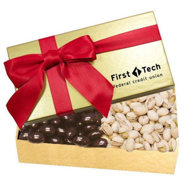 Executive Gift Box w/ Chocolate Almonds & Pistachios