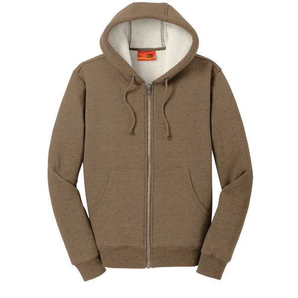 CornerStone® Heavyweight Sherpa-Lined Hooded Men's Fleece Jacket