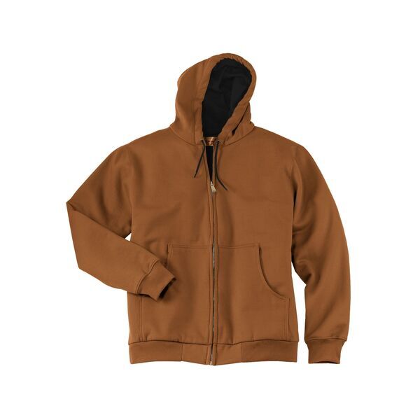 CornerStone® Heavyweight Full-Zip Hooded Men's Sweatshirt with Thermal Lining