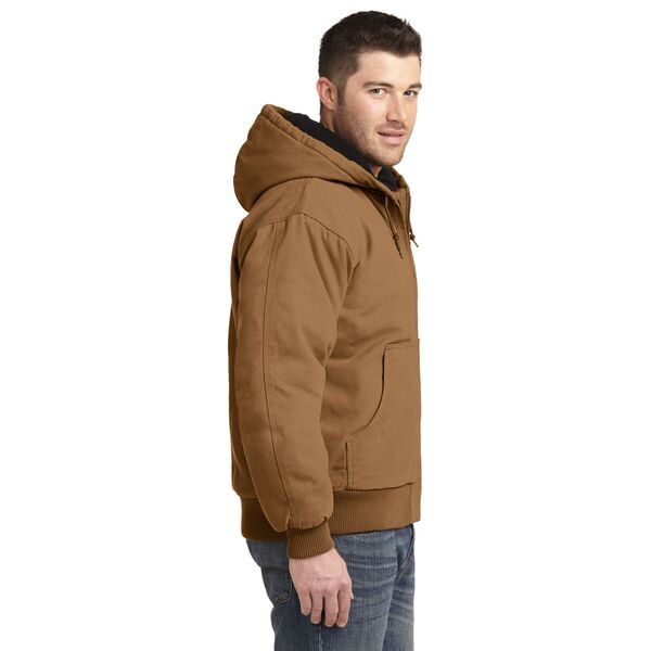 CornerStone® Washed Duck Cloth Insulated Hooded Men's Work Jacket