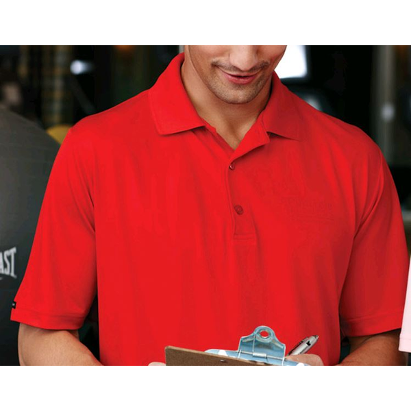 Moreno Men's Double Pique Performance Polo