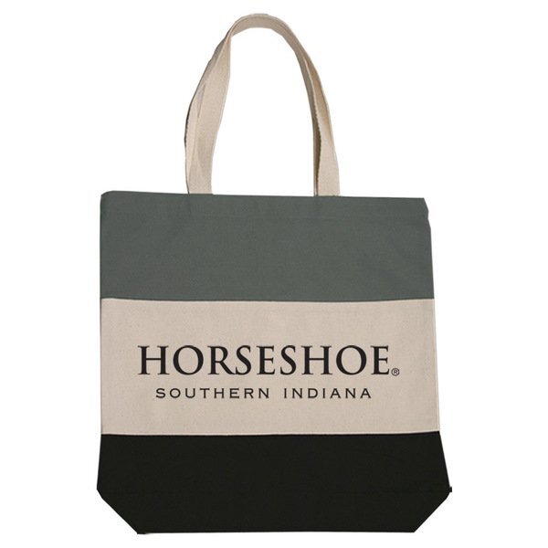 Triple Band Cotton Canvas Tote