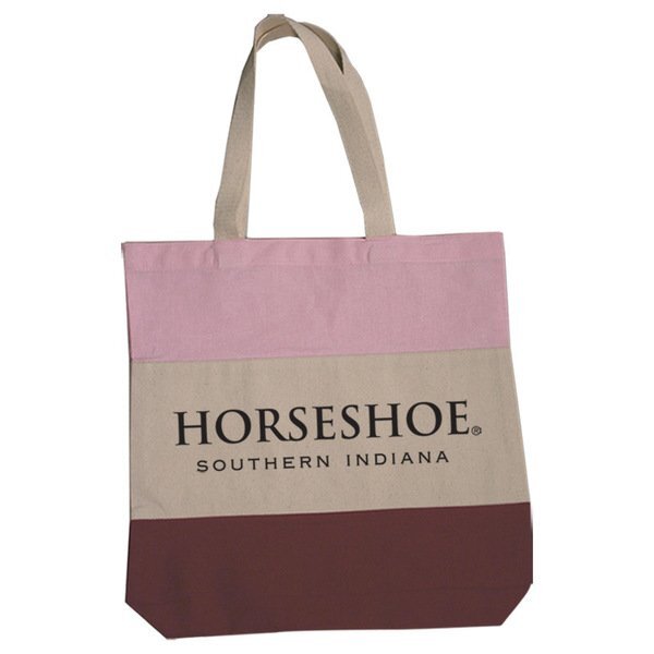 Triple Band Cotton Canvas Tote