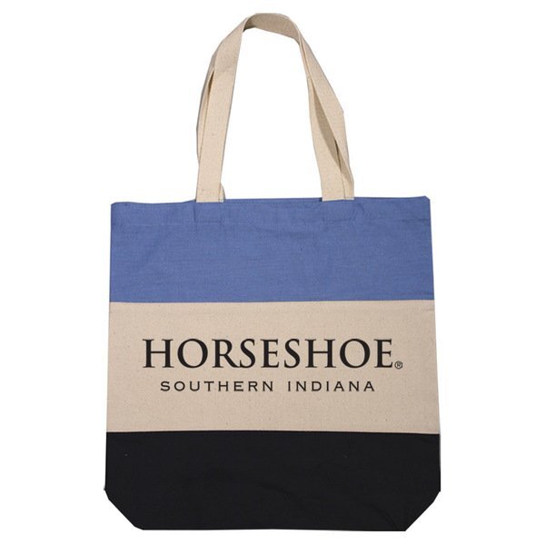 Triple Band Cotton Canvas Tote