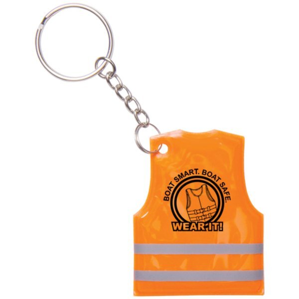 Reflective Safety Vest Keytag