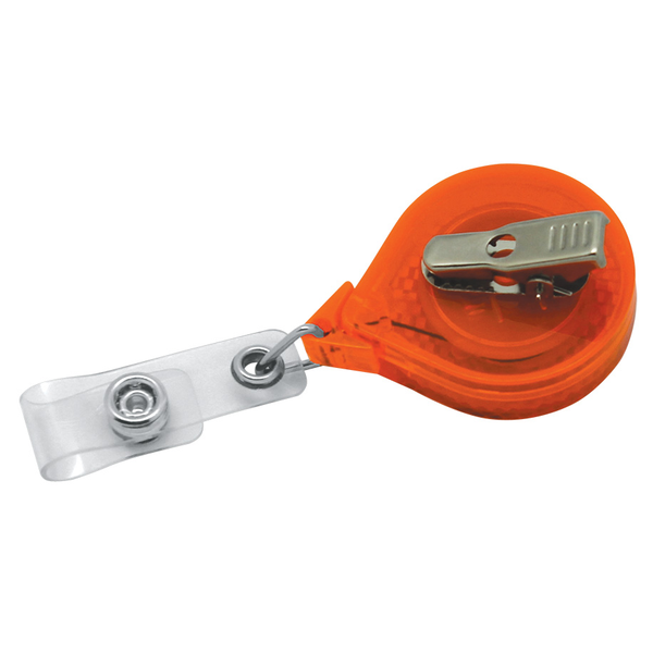 Jumbo Reflective Retractable Badgeholder, Alligator Clip
