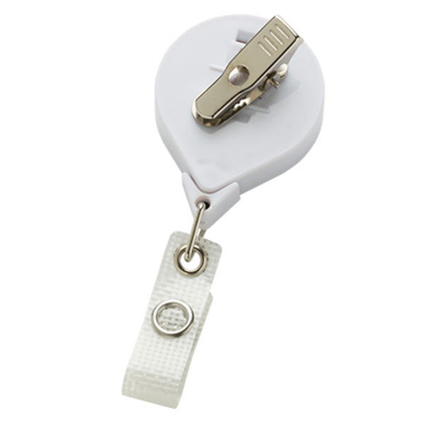 Jumbo Round Retractable Badgeholder, Alligator Clip w/Antimicrobial Additive