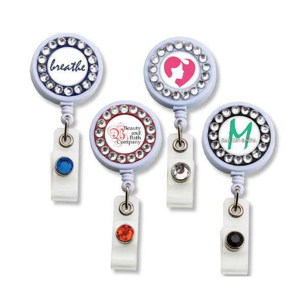 Bling Ring Retractable Badgeholder, Alligator Clip