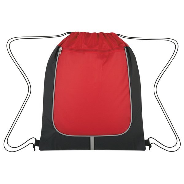 Wayfarer Stripe Polyester Drawstring Reflective Sports Pack