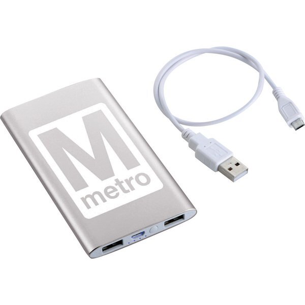 Sleek Aluminum Power Bank, 4000mAh