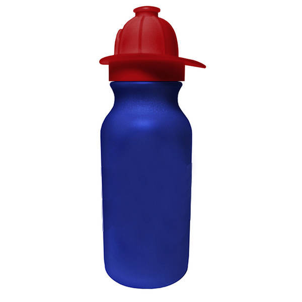 Fireman Helmet Sport Bottle w/Push 'n Pull Cap, 20oz.