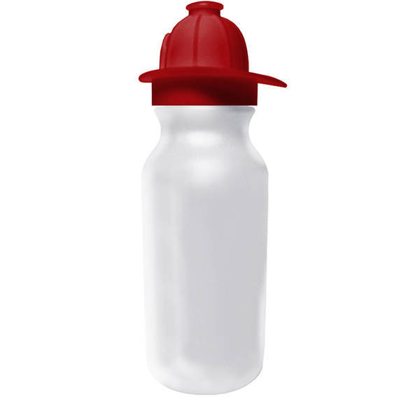Fireman Helmet Sport Bottle w/Push 'n Pull Cap, 20oz.