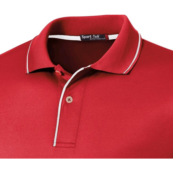 Sport-Tek® Dri-Mesh® Men's Performance Polo with Tipped Collar and Piping