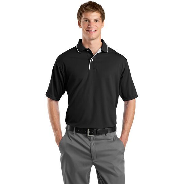 Sport-Tek® Dri-Mesh® Men's Performance Polo with Tipped Collar and Piping