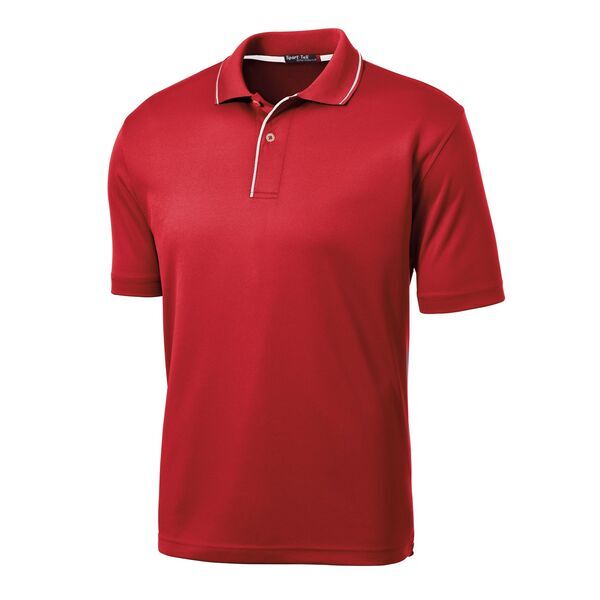 Sport-Tek® Dri-Mesh® Men's Performance Polo with Tipped Collar and Piping