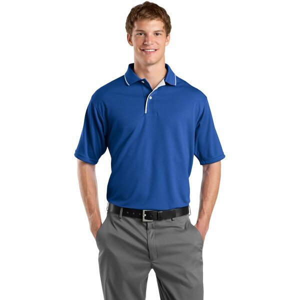 Sport-Tek® Dri-Mesh® Men's Performance Polo with Tipped Collar and Piping