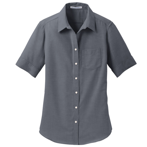 Port Authority® SuperPro™ Oxford Ladies' Short Sleeve Shirt