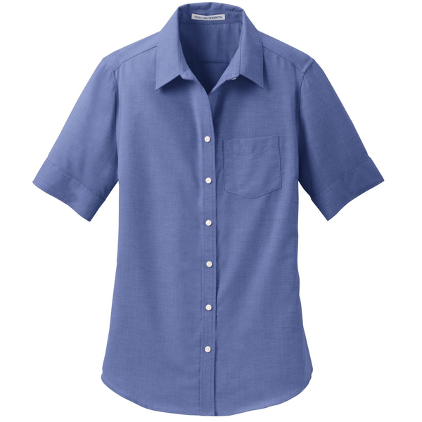 Port Authority® SuperPro™ Oxford Ladies' Short Sleeve Shirt