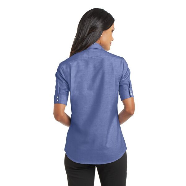 Port Authority® SuperPro™ Oxford Ladies' Short Sleeve Shirt