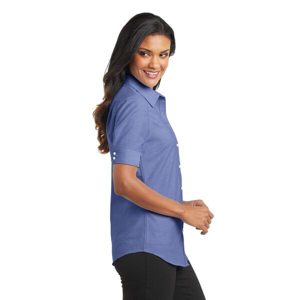 Port Authority® SuperPro™ Oxford Ladies' Short Sleeve Shirt