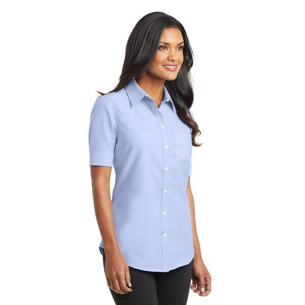 Port Authority® SuperPro™ Oxford Ladies' Short Sleeve Shirt