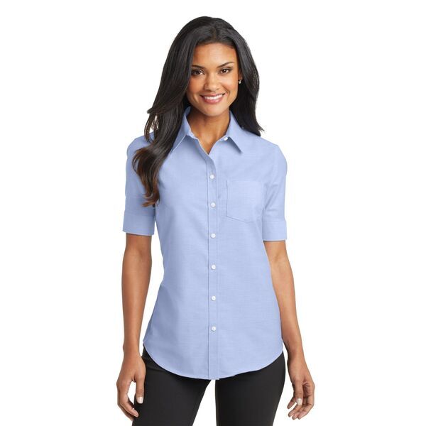 Port Authority® SuperPro™ Oxford Ladies' Short Sleeve Shirt
