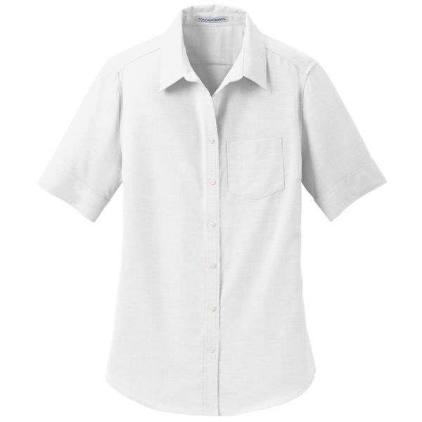 Port Authority® SuperPro™ Oxford Ladies' Short Sleeve Shirt