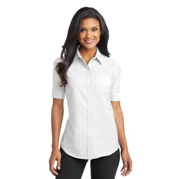 Port Authority® SuperPro™ Oxford Ladies' Short Sleeve Shirt