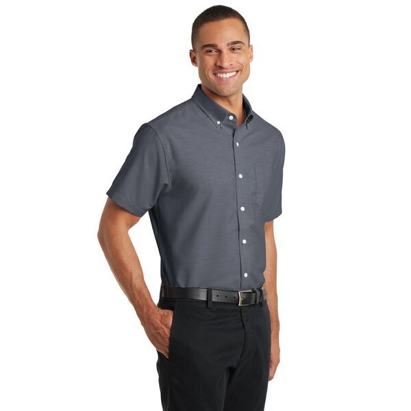 Port Authority® SuperPro™ Oxford Men's Short Sleeve Shirt
