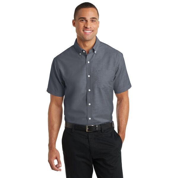 Port Authority® SuperPro™ Oxford Men's Short Sleeve Shirt