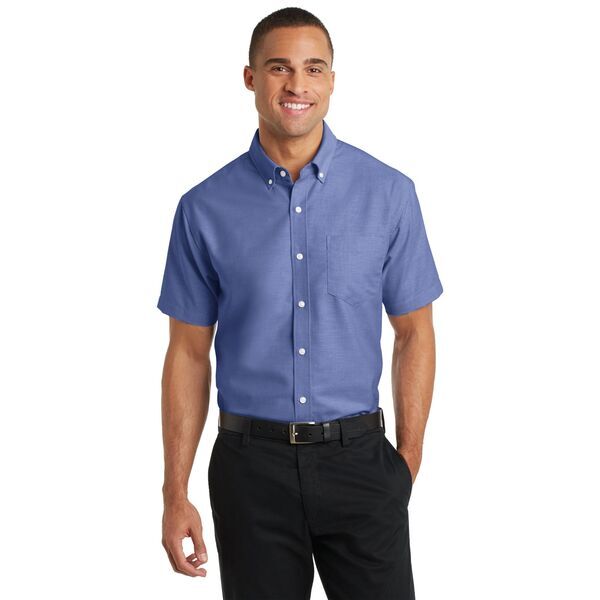 Port Authority® SuperPro™ Oxford Men's Short Sleeve Shirt
