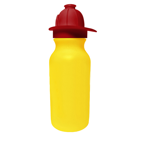 Fireman Helmet Sport Bottle w/Push 'n Pull Cap, 20oz.